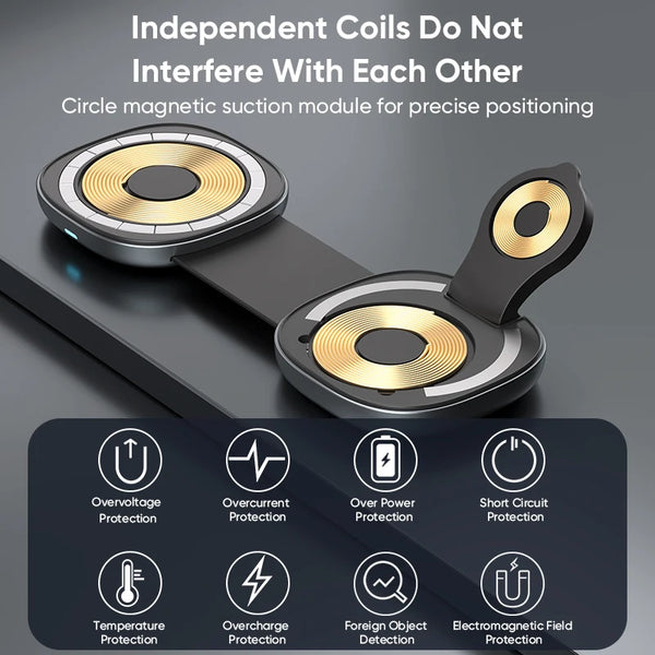Compact 3-in-1 Wireless Charger