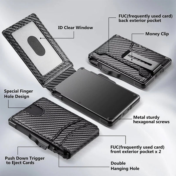 Magnetic Metal Card Holder Wallet