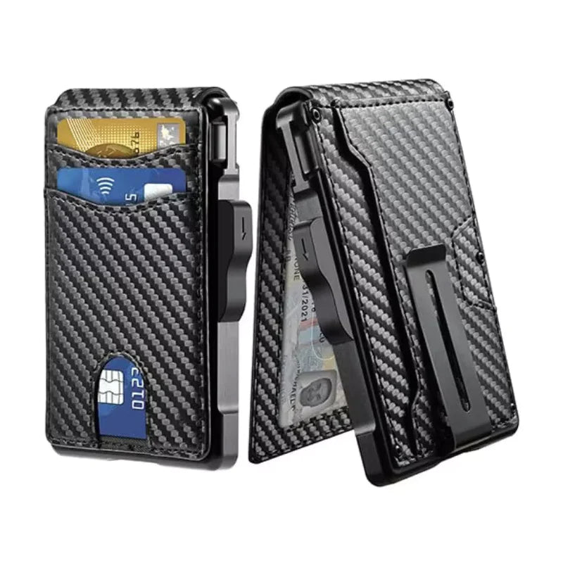 Men's Magnetic Metal Card Holder Wallet