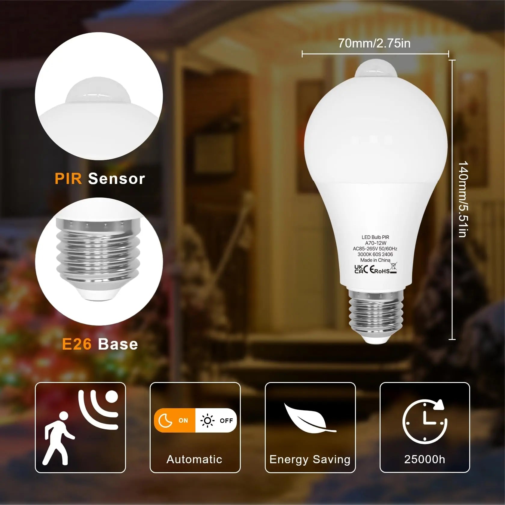 Smart Motion Sensor Light Bulbs